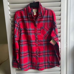 Red & Blue plaid cotton long sleeve